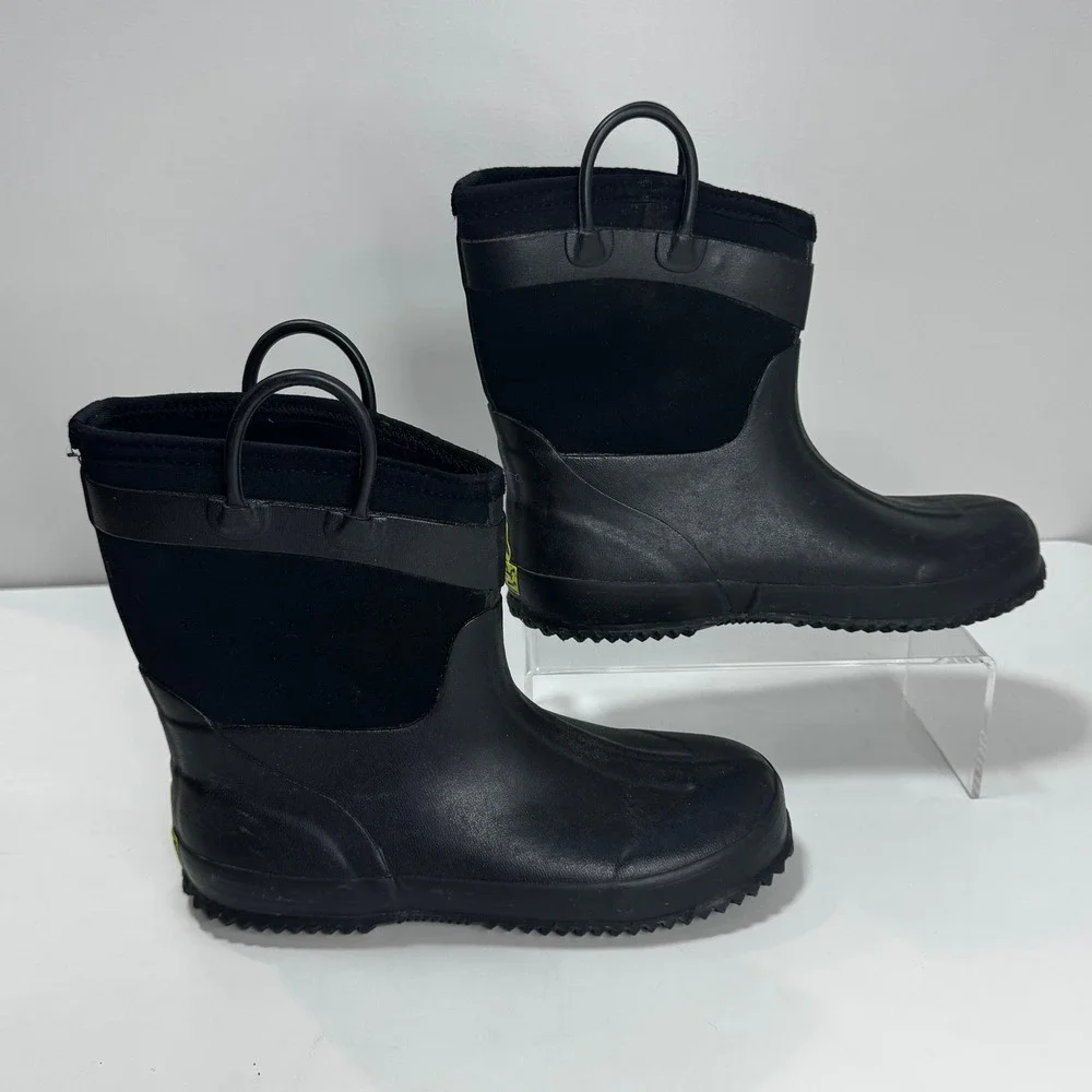 Western Chief Boys 4 Black Neoprene Waterproof Winter Boots Cold Rated -20°F